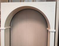 Арка Универсальная ПВХ (стандарт), белое дерево, 3т (Фрезеровка: Квадраты, Ширина: 780*1280, Высота: 2400, Толщина: 300)