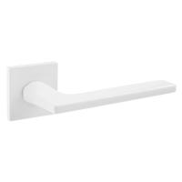 Дверная ручка H-30121-A на квадратной розетке Slim (31643, WM белый матовый)