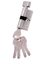 Цилиндровый механизм ключ-вертушка Итарос (хром CP, 60мм, цинк)