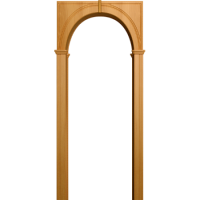 Арка Универсальная ПВХ (стандарт), ольха тисненая, 29Т (Фрезеровка: Квадраты, Ширина: 780*1280, Высота: 2400, Толщина: 300)