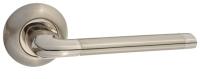 Дверная ручка Дарио на круглой розетке (никель матовый/никель блестящий, арт. INAL 503-08 SN/NP)