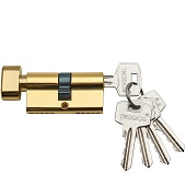 Цилиндровый механизм ключ-вертушка Trodos (208086, РВ золото, ЦМВ 60-5К, 60мм)