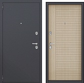 Дверь металл Арета (шагрень 7024/МДФ капучино) (2050*960, левая)