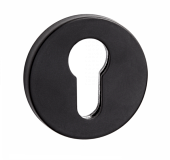 Накладка на цилиндр на круглой розетке PUERTO (черный, арт. INET AL 06 slim B)