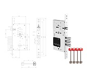 Замок врезной сувальдный Fuaro TERMO MDV25/S-60.85.3R16 4 key (ключ удл. 120/75 мм)