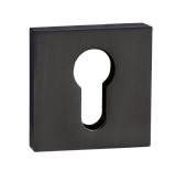 Накладка на цилиндр на квадратной розетке PUERTO (никель черный, арт. INET AL 03 BN)