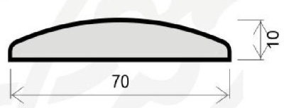Наличник полукруглый, покрытие ПВХ
