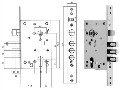 Замок KALE 442 CR