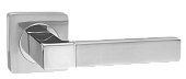 Дверная ручка Милан на квадратной розетке (INDH 51-02, SC/CP хром матовый/ хром блестящий)