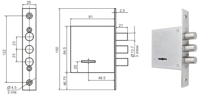 Замок Border 3В8-8Д/15