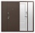 Дверь металл 7см Белый клён (Двустворчатая)