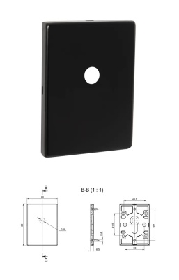 Накладка декоративная Квадрат под шток  FUARO RL  (red line)
