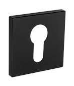 Накладка на цилиндр на квадратной розетке PUERTO (черный, арт. INET AL 03 slim B)