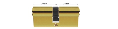 Цилиндровый механизм 30*30 мм (латунь)