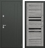 Дверь металл Термобокс СИП ( букле графит / МДФ ясень ривьера грей ) (2050*860, правая)