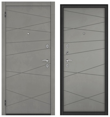 BULDOORS HOME ECO, МДФ бетон серый 6E-130, МДФ бетон серый 6E-130, 2 замка