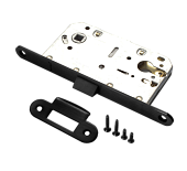 Замок врезной бесшумный РЕНЦ (черный, арт. INLB 85 PL B)