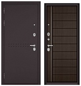 Бульдорс ТРАСТ МАСС, тисн.Р-4, МДФ ларче шоколад 9С-136 (2050*960, левая, букле шоколад, хром)