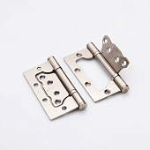 Петля без врезки универс. РЕНЦ 100*75*2,5 (никель матовый, арт. IN100-2BB FH SN)