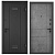 Дверь металл ТОРЭКС ДЭЛЬТА 100 MP, т-сер букле графит ДЛ-2, ПВХ Бетон темно-серый Д33 (2050*860, R, правая, Броненакладка чер.квадрат, магнит, темно-серый букле графит, черный)