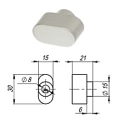 Вертушка на шток цилиндра T.Knob-S (CB-S) SN-3 (мат.никель)