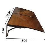 Козырек для входной двери (ширина 1500 мм, длина 800 мм)