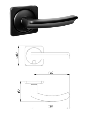 Ручка раздельная K.MSC62.MOSAIC BL-24