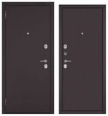 ФЭМЕЛИ ЭКО, СТАЛЬ, 2 замка (2000*960, левая, Ночная задвижка, букле шоколад, хром)