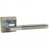 Дверная ручка Trodos AL-02-517 на квадратной розетке (SN/CP никель/хром)