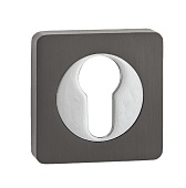Накладка на цилиндр на квадратной розетке PUERTO (никель черный/никель матовый, арт. INET AL 02 BN/SN)