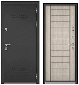 ТЕРМОРАЗРЫВ (СПЛИТ) MP, тисн.Р-5, МДФ ясень ривьера айс 10ТС-137 (2050*880, правая, нержавеющий порог, букле антрацит, хром, термо)