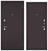 ФЭМЕЛИ ЭКО, СТАЛЬ, 2 замка (1900*960, правая, Ночная задвижка, букле шоколад, хром)