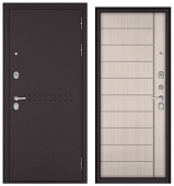 Бульдорс ТРАСТ МАСС, тисн.Р-4, МДФ ларче бьянко 9С-136 (2050*860, правая, букле шоколад, хром)