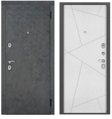 Тульские двери  Б80 СОТЫ,черн.муар,МДФ /МДФ , два контура, хром