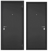 ФЭМЕЛИ ЭКО, СТАЛЬ, букле Антрацит,  1 замок (2050*860, R, правая, хром)