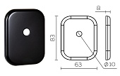 Накладка на шток ESC.O.XL/K.486 SQ XL BL (прямоугольная, черный)