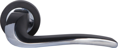 Дверная ручка Медио М6861-02 cp/black черный/хром
