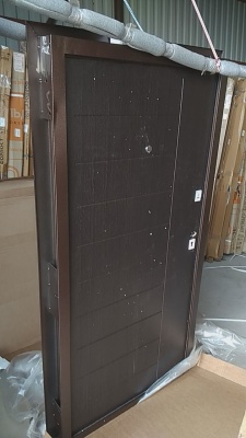 Тульские двери  Е1 НИКА , хром (антик медный, МДФ Венге) 1900*960, Правая ЛОТ 9261157