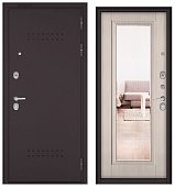 Бульдорс ТРАСТ МАСС, тисн.Р-5, МДФ ларче бьянко 9С-140 зеркало (2050*960, правая, букле шоколад, хром)