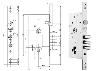 Замок KALE 252/R