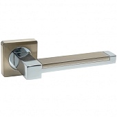 Дверная ручка Trodos AL-02-873 на квадратной розетке (SN/CP никель/хром)