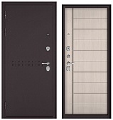 Бульдорс ТРАСТ МАСС, тисн.Р-4, МДФ ларче бьянко 9С-136 (2050*960, левая, букле шоколад, хром)