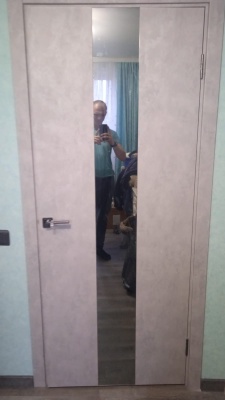 ***ДО 80 Серебро 4 бетон серый, покрытие ПВХ, стекло зеркало серое, ЛОТ 0152398